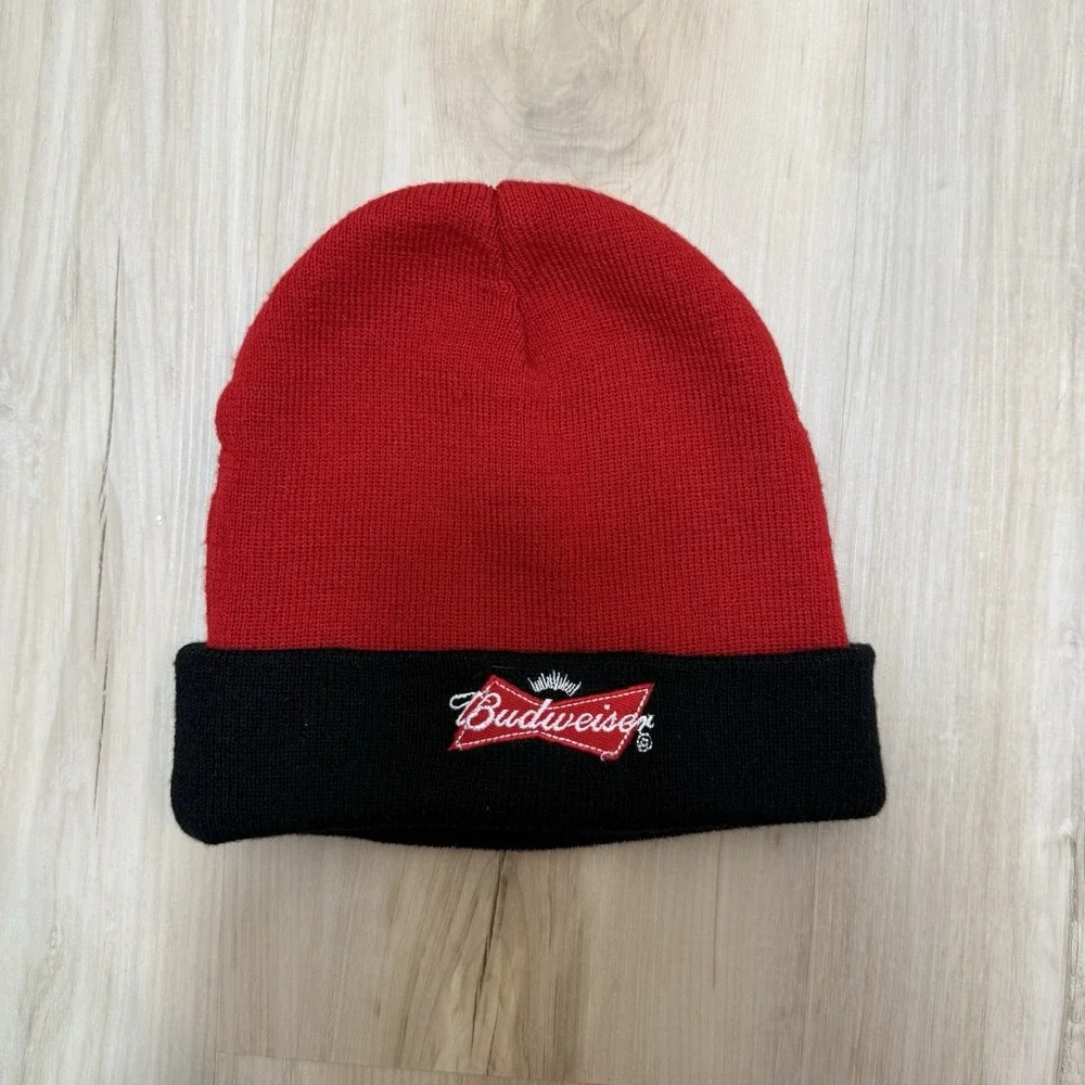 Chicago Bulls Budweiser NBA Black Knit Beanie Hat Unisex Adult Size Small